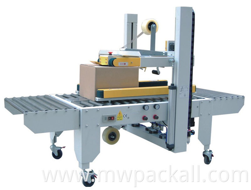 Low price semi automatic adjusted tape carton packing sealing sealer machine to export